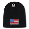 Wholesale Bulk American Flag USA Knit Beanies (Cuffless) - R95