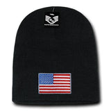 Wholesale Bulk American Flag USA Knit Beanies (Cuffless) - R95