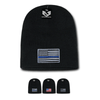 Wholesale Bulk American Flag USA Knit Beanies (Cuffless) - R95