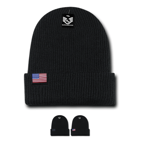 America USA Flag Label Beanies - R96