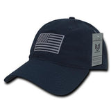 Wholesale Bulk American Flag USA Ripstop Relaxed Dad Hats - S73 - Navy