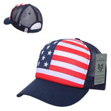 Wholesale Bulk American Flag USA Trucker Foam Mesh Hat - A11