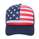 Wholesale Bulk American Flag USA Trucker Foam Mesh Hat - A11