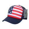Wholesale Bulk American Flag USA Trucker Foam Mesh Hat - A11