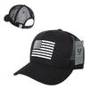 Wholesale Bulk American Flag USA Trucker Mesh Cap - A12 - Black
