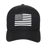 Wholesale Bulk American Flag USA Trucker Mesh Cap - A12 - Black