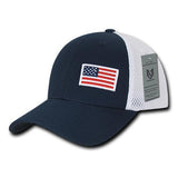 Wholesale American USA Flag Aero Foam Flex Hats - A08 - Navy