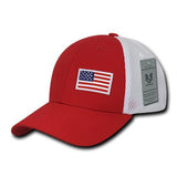 Wholesale American USA Flag Aero Foam Flex Hats - A08 - Red