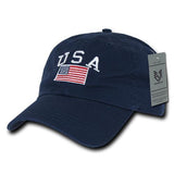 Wholesale Bulk American USA Flag Classic Dad Hat - A032 - Navy