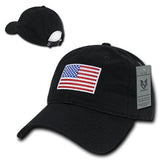 Wholesale Bulk American USA Flag Original Dad Hat - A031 - Black