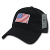 Wholesale Bulk American USA Flag Original Dad Hat - A031 - Black