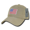 Wholesale Bulk American USA Flag Original Dad Hat - A031 - Khaki