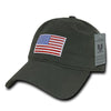 Wholesale Bulk American USA Flag Original Dad Hat - A031 - Olive