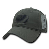 Wholesale Bulk American USA Flag Tonal Dad Hat - A03 - Olive