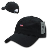 Wholesale Bulk American USA Small Flag Dad Hat - A035 - Black