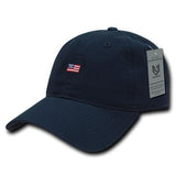 Wholesale Bulk American USA Small Flag Dad Hat - A035 - Navy