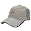 Wholesale Bulk American USA Small Flag Dad Hat - A035 - Stone