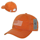 Wholesale Bulk American USA White Flag Dad Hat - A034 - Burnt Orange