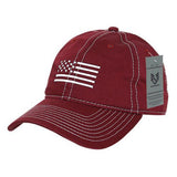 Wholesale Bulk American USA White Flag Dad Hat - A034 - Cardinal