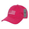 Wholesale Bulk American USA White Flag Dad Hat - A034 - Hot Pink