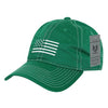 Wholesale Bulk American USA White Flag Dad Hat - A034 - Kelly