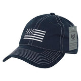 Wholesale Bulk American USA White Flag Dad Hat - A034 - Navy