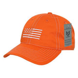 Wholesale Bulk American USA White Flag Dad Hat - A034 - Orange