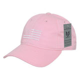 Wholesale Bulk American USA White Flag Dad Hat - A034 - Pink
