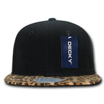 Decky 987 - Animal Print Snapback Hat, Flat Bill Cap, Leopard & Snake Print - Picture 9 of 11