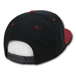 Decky 351 - Blank 2-Tone Snapback Hat, 6 Panel Flat Bill Cap
