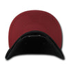 Wholesale Bulk Blank 2-Tone Snapback Flat Bill Hats - Decky 351 - Black/Cardinal