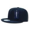 Wholesale Bulk Blank 5 Panel Snapback Flat Bill Hats - Decky 333 - Navy