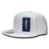 Wholesale Bulk Blank 5 Panel Snapback Flat Bill Hats - Decky 333 - White