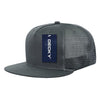Wholesale Bulk Blank 5 Panel Trucker Mesh Snapback Hat  - Decky 1040 - Charcoal
