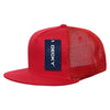 Wholesale Bulk Blank 5 Panel Trucker Mesh Snapback Hat  - Decky 1040 - Red