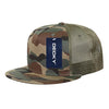 Wholesale Bulk Blank 5 Panel Trucker Mesh Snapback Hat  - Decky 1040 - Woodland Camo