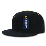 Decky 1104 - Accent Snapback Hat, 6 Panel Accent Flat Bill Cap - Picture 2 of 8