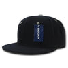 Wholesale Bulk Blank Accent Flat Bill Snapback Hats - Decky 1104 - Black/Grey
