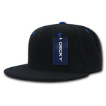 Decky 1104 - Accent Snapback Hat, 6 Panel Accent Flat Bill Cap - Picture 7 of 8