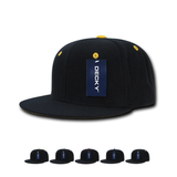 Wholesale Bulk Blank Accent Flat Bill Snapback Hats - Decky 1104