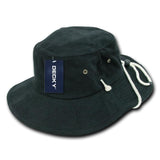 Wholesale Bulk Blank Aussie Australian Bucket Hats - Decky 510 - Black