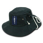Wholesale Bulk Blank Aussie Australian Bucket Hats - Decky 510 - Black - Picture 3 of 8