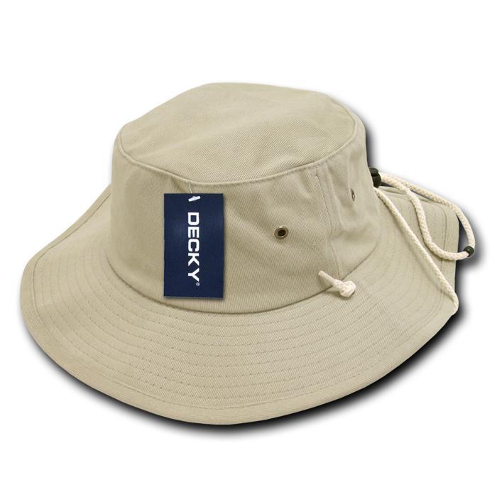 Decky Aussie Hat Plain Khaki - Small & Medium
