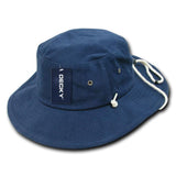 Wholesale Bulk Blank Aussie Australian Bucket Hats - Decky 510 - Navy