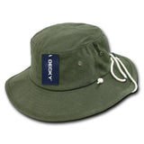 Wholesale Bulk Blank Aussie Australian Bucket Hats - Decky 510 - Olive