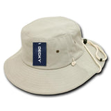Wholesale Bulk Blank Aussie Australian Bucket Hats - Decky 510 - Stone