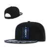 Wholesale Blank Bandana Flat Bill Snapback Hats - Decky 1093 - Black/Black