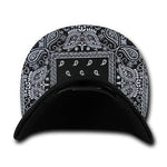 Decky 1093 Bandanna Bill Snapback Hat, 6 Panel Paisley Flat Bill Cap - CASE Pricing