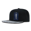 Wholesale Blank Bandana Flat Bill Snapback Hats - Decky 1093 - Black/Grey