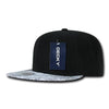 Wholesale Blank Bandana Flat Bill Snapback Hats - Decky 1093 - Black/White